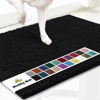Picture of Muddy Mat® Shown on TV - Super Absorbent Microfiber Dog Door Mat for Muddy Paws, Non-Slip Washable Pet Rug, Quick Dry Chenille Entryway Carpet, Machine Washable Indoor Outdoor mat, Black 30"x19"