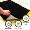 Picture of Muddy Mat® Shown on TV - Super Absorbent Microfiber Dog Door Mat for Muddy Paws, Non-Slip Washable Pet Rug, Quick Dry Chenille Entryway Carpet, Machine Washable Indoor Outdoor mat, Black 30"x19"
