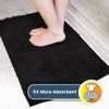 Picture of Muddy Mat® Shown on TV - Super Absorbent Microfiber Dog Door Mat for Muddy Paws, Non-Slip Washable Pet Rug, Quick Dry Chenille Entryway Carpet, Machine Washable Indoor Outdoor mat, Black 30"x19"