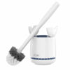 Picture of MR.SIGA Toilet Bowl Brush and Holder, Premium Quality, with Solid Handle and Durable Bristles for Bathroom Cleaning, White, 1 Pack