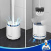 Picture of MR.SIGA Toilet Bowl Brush and Holder, Premium Quality, with Solid Handle and Durable Bristles for Bathroom Cleaning, White, 1 Pack