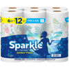 Picture of Sparkle Pick-A-Size Paper Towels, Spirited Prints, 6 Double Rolls = 12 Regular Rolls, Everyday Value Paper Towel With Full And Half Sheets