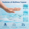 Picture of Mattress Topper Queen, 3 Inch Gel Memory Foam Bed Topper for Queen Size Bed, CertiPUR-US Certified, Blue