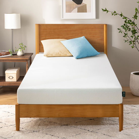 Picture of ZINUS 5 Inch Green Tea Memory Foam Mattress [New Version], Twin, Fiberglass free, Medium Firm Feel, Zoned Pressure Relief, Certified Safe Foams & Fabric, Mattress in A Box