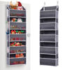 Picture of ULG 1 Pack Over Door Organizer with 5 Large Pockets 10 Mesh Side Pockets, 44 lbs Weight Capacity Hanging Storage Organizer with Clear Window Kids Toys, Shoes, Diapers, Dark Grey, 5 Layers
