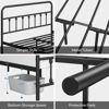 Picture of Yaheetech Classic Metal Platform Bed Frame Mattress Foundation with Victorian Style Iron-Art Headboard/Footboard/Under Bed Storage/No Box Spring Needed/Queen Size Black