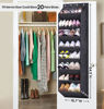 Picture of SLEEPING LAMB Over The Door Shoe Organizer for Closet with Large Deep Pockets, Narrow Shoe Rack for Door Hanging Boots Storage, Black