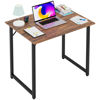Picture of PayLessHere 32/39/47 inch Computer Desk Study Writing Table, Adjustable feet, Modern Furniture for Home Office (1, Brown, 32 inch)