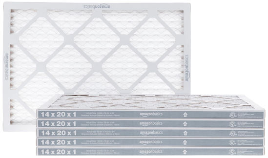 Picture of Amazon Basics 14x20x1 Air Filter 6 Pack, Merv 8 AC Furnace Filters