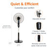 Picture of Amazon Basics 16-Inch Pedestal Floor Fan Oscillating Remote, 3-Speed, Energy-Efficient, Black