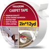 Picture of Carpet Tape Double Sided - Rug Tape Grippers for Hardwood Floors and Area Rugs - Carpet Binding Tape Strong Adhesive and Removable, Heavy Duty Stickers Grip Tape, Residue Free (2 Inch / 12 Yards)