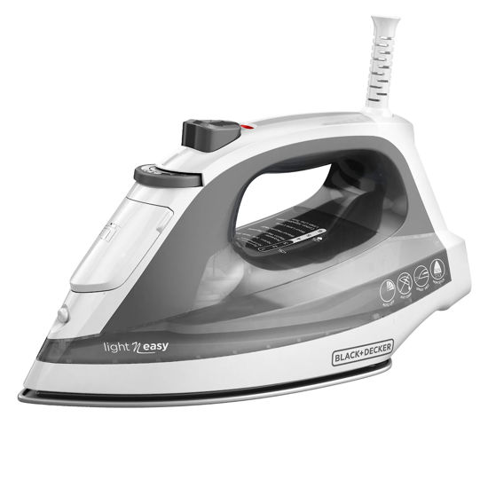 Picture of BLACK+DECKER Light ‘N Easy Compact Steam Iron, IR1020S, Stainless Steel Soleplate, Spray Mist, Anti-Drip, Auto Shutoff