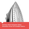 Picture of BLACK+DECKER Light ‘N Easy Compact Steam Iron, IR1020S, Stainless Steel Soleplate, Spray Mist, Anti-Drip, Auto Shutoff