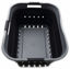 Picture of SAMMART 42L Collapsible Plastic Laundry Basket - Foldable Pop Up Storage Container/Organizer - Space Saving Hamper/Basket (1, Grey/Black)