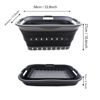 Picture of SAMMART 42L Collapsible Plastic Laundry Basket - Foldable Pop Up Storage Container/Organizer - Space Saving Hamper/Basket (1, Grey/Black)