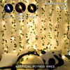 Picture of suddus Vine with Fairy Lights Battery Operated, 33ft100 LED Pothos String Lights with Remote, Leaf Lights for Bedroom, Room, Wall, Garden, Party, Wedding Decor(Warm White)