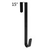 Picture of Sattiyrch 15" Wreath Hanger for Front Door Metal Over The Door Single Hook, Black(1)