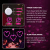 Picture of LYUBASA 3 Pack Valentines Day Window Lights Decorations with Timer, Battery Powered Hanging Pink Lighted Heart Shaped Sucker LED Lamp for 2025 Holiday Fireplace Indoor Home Decor