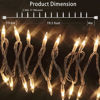 Picture of Christmas Lights 100 Count Mini Clear Lights 21ft White Wire Christmas Tree String Lights Set for Outdoor Indoor Christmas Decorations Wedding Decorations Valentines Day Decor,UL Certified (21feet)