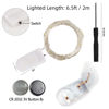 Picture of WATERGLIDE 12 Pack Fairy Lights Battery Operated (Included), 6.5ft 20 LED Mini String Lights, Waterproof Silver Wire Firefly Starry Lights for DIY Wedding Christmas Party Mason Jars Decor, Multicolor