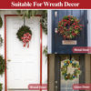 Picture of Wreath Hanger for Front Door, Adjustable Wreath Hanger from 15 to 25 Inches Wreath Hanger, 20 lbs Larger Door Upgrade Wreath Hanger Christmas Fall Wreaths Decorations Hook (Black)