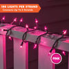 Picture of Joiedomi Pink Christmas String Lights,100 Count 21.4FT Valentines Day Fairy Tree Lights Plug in for Indoor Outdoor Xmas Valentines Decor Patio Holiday Theme Party Yard House,Green Wire