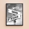 Picture of Personalized Vintage Street Sign For Couples Canvas, Best Gift For Сouple, Christmas Gifts for Her Him, Valentines Day Gift for Girlfriend Boyfriend, Wedding Anniversary Street Art Canvas Or Poster