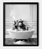 Picture of Framed Bathroom Decor Wall Art, Chimpanzee in Bathtub, Black and White Wall Art, Funny Bathroom Wall Decor Signs, Cute Animal Art Home Decor (Framed,8''x10'')