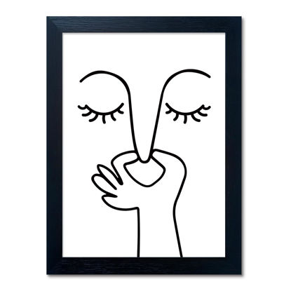 Picture of AIANHUA Black and White Bathroom Wall Decor Bad Smell Humorous Wall Art Funny Guest Toilet Picture Print Painting Modern Minimalistic Bathroom Sign