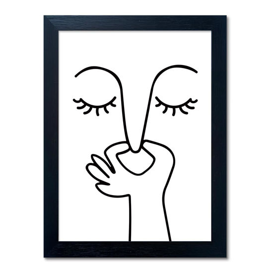 Picture of AIANHUA Black and White Bathroom Wall Decor Bad Smell Humorous Wall Art Funny Guest Toilet Picture Print Painting Modern Minimalistic Bathroom Sign