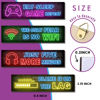 Picture of 4 Pcs Printed Neon Gaming Posters, Teen Boys Room Decorations, gamer wall art Decor for bedroom Wooden