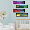 Picture of 4 Pcs Printed Neon Gaming Posters, Teen Boys Room Decorations, gamer wall art Decor for bedroom Wooden
