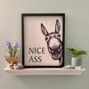 Picture of Heiple Framed Bathroom Art Bathroom Wall Decor Farmhouse Home Bathroom Decor Sets Vintage Funny Wall Art Bathroom Signs (11"x14" Black Framed, Donkey)