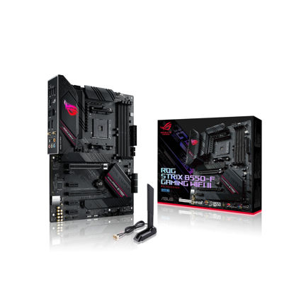 Picture of Asus ROG Strix B550-F Gaming WiFi II AMD AM4 (3rd Gen Ryzen) ATX Motherboard (PCIe 4.0,WiFi 6E, 2.5Gb LAN, BIOS Flashback, HDMI 2.1, Addressable Gen 2 RGB Header and Aura Sync)