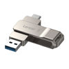 Picture of Lexar D40E 128GB Dual Drive USB 3.2 Gen 1 Type-C™ Jump Drive, USB-C Flash Drive Metal Housing Swivel Design Thumb Drive (LJDD40E128G-BNSNG)