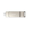 Picture of Lexar D40E 128GB Dual Drive USB 3.2 Gen 1 Type-C™ Jump Drive, USB-C Flash Drive Metal Housing Swivel Design Thumb Drive (LJDD40E128G-BNSNG)