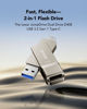 Picture of Lexar D40E 128GB Dual Drive USB 3.2 Gen 1 Type-C™ Jump Drive, USB-C Flash Drive Metal Housing Swivel Design Thumb Drive (LJDD40E128G-BNSNG)