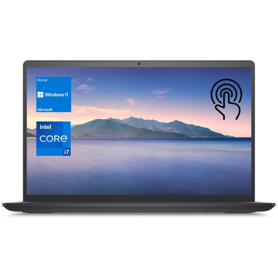 Picture of Dell Inspiron 3520 15.6" Touchscreen i7 Laptop, 15.6" FHD Touchscreen, Intel Core i7-1255U, 32GB RAM, 1TB SSD, Numeric Keypad, Webcam, SD Card Reader, HDMI, Wi-Fi, Windows 11 Home, Black