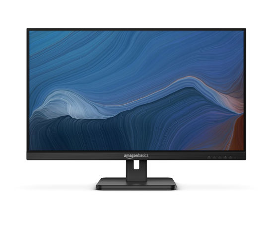 Picture of Amazon Basics - 27 Inch IPS Monitor 75 Hz Powered with AOC Technology FHD 1080P HDMI, Display Port and VGA Input VESA Compatible Built-in Speakers for Office and Home, Black