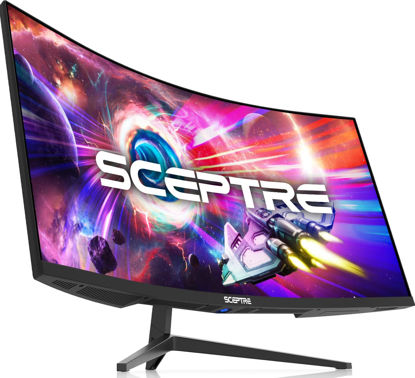Picture of Sceptre 34-Inch Curved Ultrawide WQHD Monitor 3440 x 1440 R1500 up to 165Hz DisplayPort x2 99% sRGB 1ms Picture by Picture, Machine Black 2023 (C345B-QUT168)