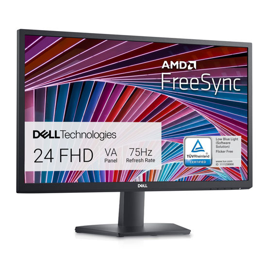 Picture of Dell SE2422HX Monitor - 24 inch FHD (1920 x 1080) 16:9 Ratio with Comfortview (TUV-Certified), 75Hz Refresh Rate, 16.7 Million Colors, Anti-Glare Screen with 3H Hardness, AMD FreeSync- Black