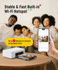 Picture of Liene 4x6'' Photo Printer, Phone Printer 100 Sheets & 3 Cartridges, Full-Color Photo, Portable Instant Photo Printer for iPhone Android, Thermal Dye Sublimation, Wi-Fi Picture Printer 100 Papers