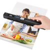 Picture of MUNBYN Portable Scanner, Photo Scanner for A4 Documents Pictures Pages Texts in 900 Dpi, Flat Scanning, Include 16G SD Card, Wand Document Reader Uploads Images to Computer Via USB Cable, No Driver