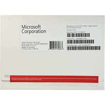 Picture of Microsoft Windows Server 2022 Standard | Base License with media and key | 16 Core