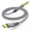 Picture of JXMOX USB C to 3.5mm Audio Aux Jack Cable (4ft), Type C to 3.5mm Headphone Car Stereo Cord Compatible with iPhone 16 Pro Max 15 Pro Max, Samsung Galaxy S24 S23 S22 S21 Note 20, Pixel 4 5 XL, iPad Pro
