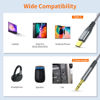 Picture of JXMOX USB C to 3.5mm Audio Aux Jack Cable (4ft), Type C to 3.5mm Headphone Car Stereo Cord Compatible with iPhone 16 Pro Max 15 Pro Max, Samsung Galaxy S24 S23 S22 S21 Note 20, Pixel 4 5 XL, iPad Pro