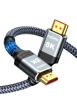 Picture of Highwings 8K@60 HDMI Cable 10FT/3M, 48Gbps 2.1 High Speed HDMI Braided Nylon 4K120 144Hz RTX 3090 eARC HDR10 4:4:4 HDCP 2.2&2.3 Compatible for PS5, PS4, UHD TV and PC