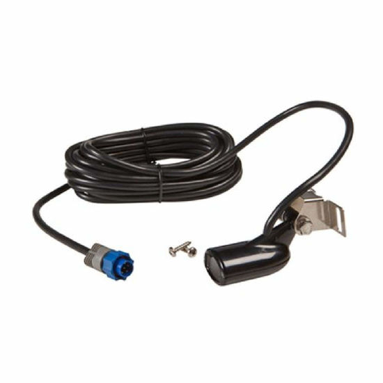 Picture of Lowrance 000-0106-72 Transom-Mount 83/200 kHz Skimmer Transducer with Built-in Temp, Black