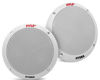 Picture of Pyle 6.5 Inch Dual Marine Speakers - 2 Way Waterproof and Weather Resistant Outdoor Stereo Sound System with 400 Watt Power, Polypropylene Cone and Butyl Rubber Surround - 1 Pair - PLMR605W(White)