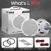 Picture of Pyle 6.5 Inch Dual Marine Speakers - 2 Way Waterproof and Weather Resistant Outdoor Stereo Sound System with 400 Watt Power, Polypropylene Cone and Butyl Rubber Surround - 1 Pair - PLMR605W(White)